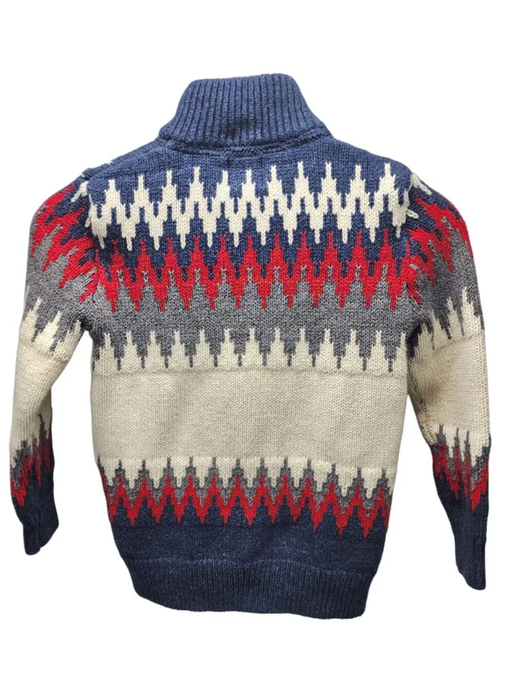Gap Kids Pullover Knit Sweater Size S(6/7) Fair Isle Mountain Christmas Pattern